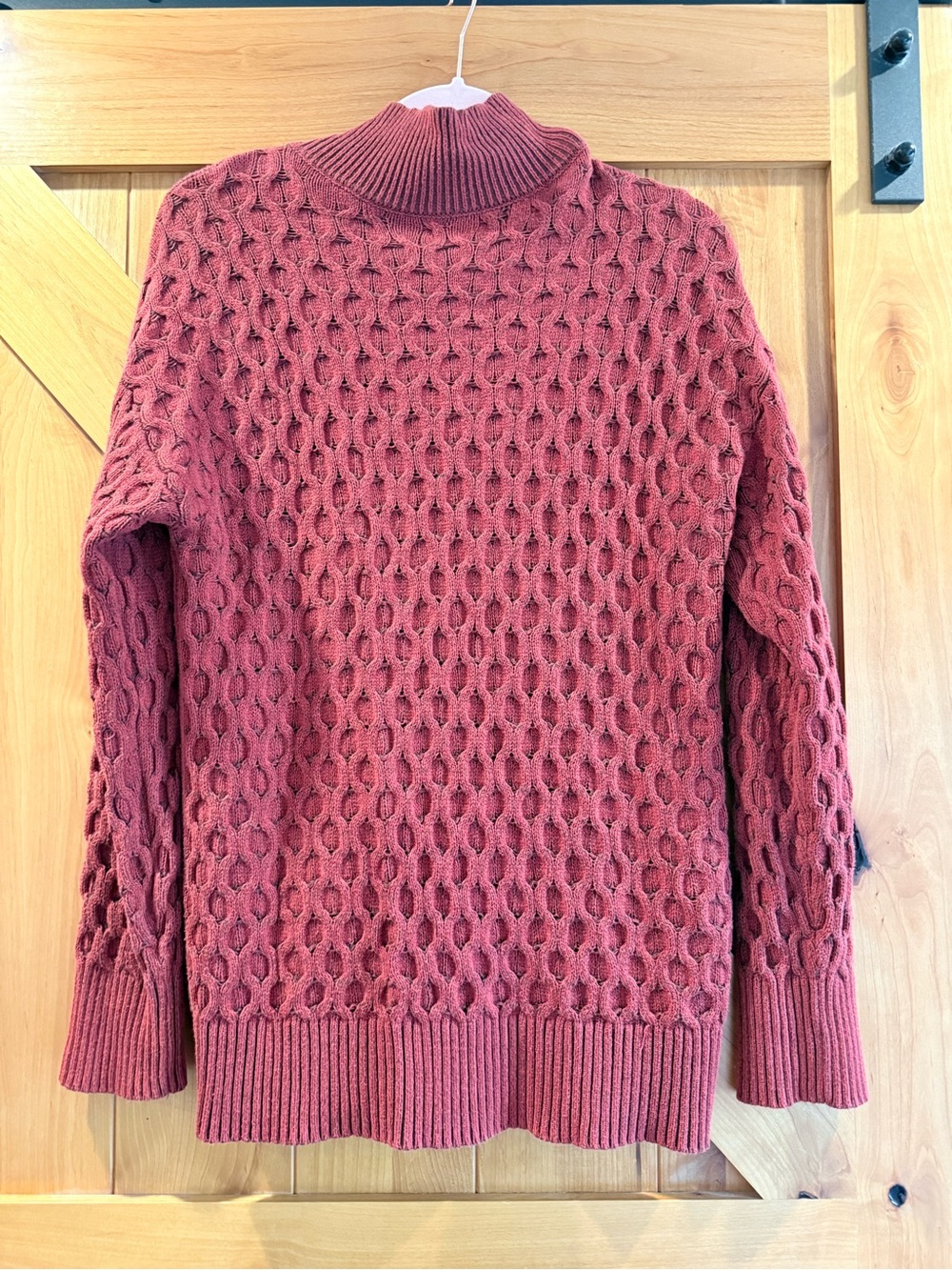 Knox Rose Cable Knit Mock Neck Sweater in Dusty Rose